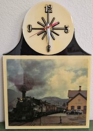 476 Train Car Wall Plaque Clock