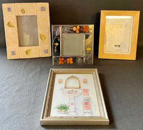 3 Cute Picture Frames Made Of Wood, Glass & Stone & Vanity Framed Print