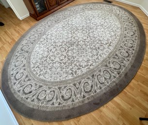 Large Millikean Italian Court In Sandstone Color Oval Area Rug