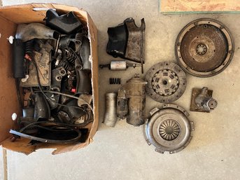 Lot Of Misc Vintage Car Parts Incl Transmission, Muffler, Alternator & More