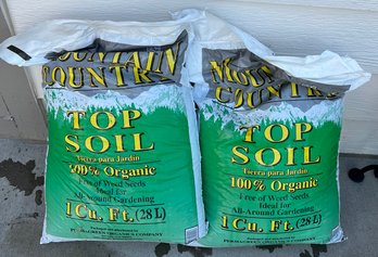 2 New Bags Of Mountain Country Organic Top Soil