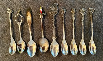 Lot Of Silver-plate Souvenir Spoons Mostly From Holland