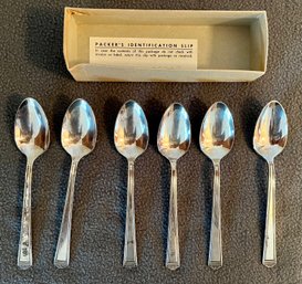 6 1847 Rogers Bros Silver-plated Spoons