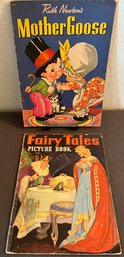 2 Vintage Books Incl Mother Goose & Fairy Tales Picture Book