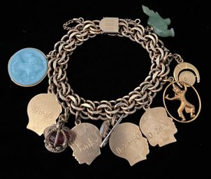 Charm Bracelet With Blue Cameo