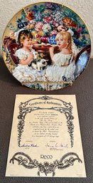 The Tea Party Collectors Plate With Certificate Of Authenticity & Original Box