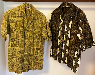 2 Hawaiian Aloha Mens  Shirts