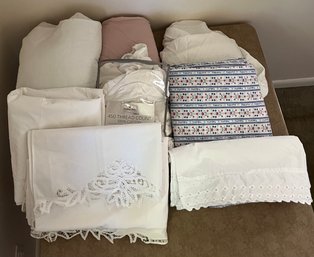 Bedroom Essentials: Twin, Full And Queen Flat And Fitted Sheets,  And Twin Dust Ruffle & Valance Set