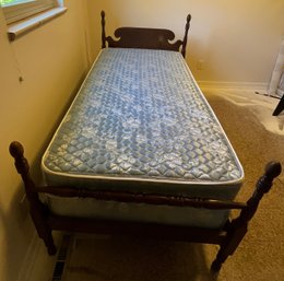 Twin Jenny Lynn Style Wooden Bed, Mattress And Box Springs