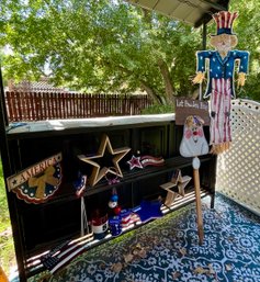 Patriotic Decorations Including 94x57' Nylon U.s. Flag