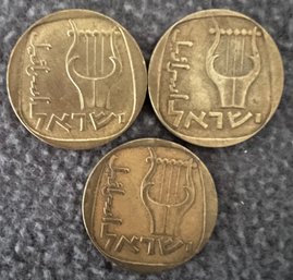 3- Israeli 25 Cent Dated 1962,1965, And 1971