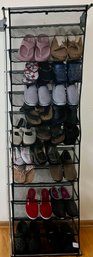 Door Hanging Shoe Rack With Contents Of 20 Pairs Of Ladies' Casual Shoes Sizes 7-7.5