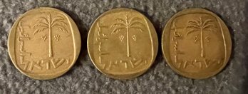 3-israel 10 Agorot Coins