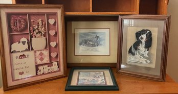 Dorothy M Speiser Print 14 Of 19 1985 & 3 Other Framed Pieces