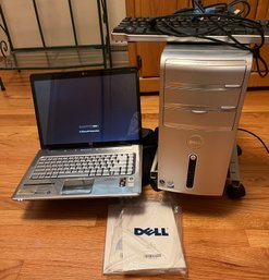 Dell Inspiron 530 PC And HP Pavilion Dv 5-1004nr Entertainment Notebook PC - NO CORD - NOT TESTED- AS IS