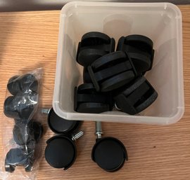 Lot Of Several Plastic Casters (large & Small)