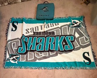 Santiago HS Sharks Throw And Seat Cushion