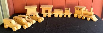 Wooden Toys Incl. Train & Cars