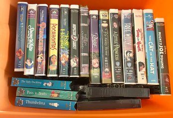 Large Lot Of Mostly Disney VHS Movies