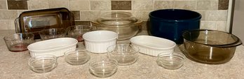 Misc. Cooking And Serving Items Of Glass, Corning Ware & More