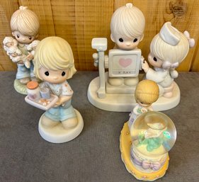 Collection Of Precious Moments Figurines Incl September Snow Globe My Heart Is Exposed With Love And More