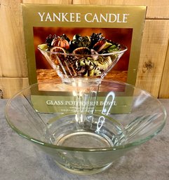 Yankee Candle Glass Potpourri Bowl In Original Box