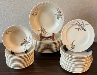 Crooksville China Set With Berry Design 38pcs