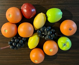 Faux Fruit Decor Incl Grapes, Apples, Oranges & More