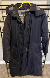 Navy Long Winter Coat By Lands End Size 10-12