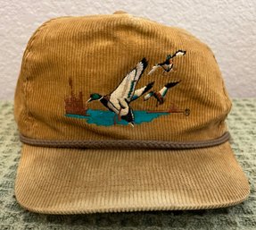 Vintage Corduroy Tan Duck Hat