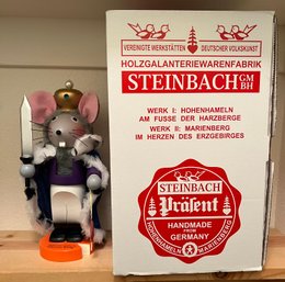 Steinbach Chubby Mouse King Nut Cracker Made In Germany With Original Box