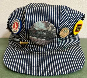 Vintage Rio Grande Southern Train Station Hat With Buttons, 2 Of 2