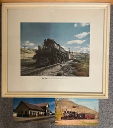 Big Boy Framed Train Print & 2 Post Cards