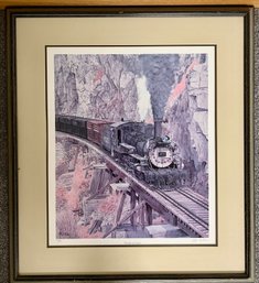 Trestles Of Ophir Train Print In Wooden Frame