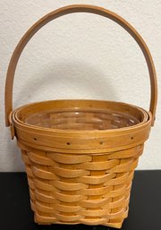 Longaberger Basket With Handle Signed And Dated 2000