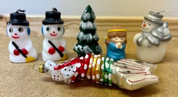 Fantastic Vintage Holiday Candles W A Poker Ornament