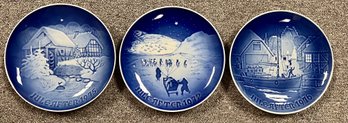 3 Blue & White Collectors Plates Incl 1972, 1975 & 1976