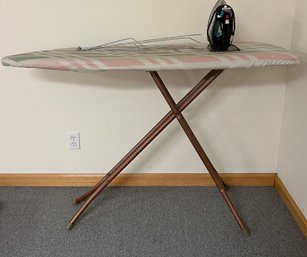 Vintage General Electric Iron (tested) With Full Size Ironing Board