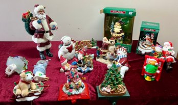 Mics Christmas Decor Incl. Stocking Hangers, Night Lights, And Figurines