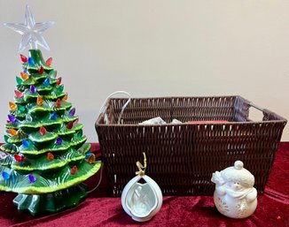 Small Ceramic Light Up Christmas Tree