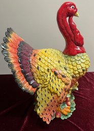 Large Ceramic Thanksgiving Turkey Decor