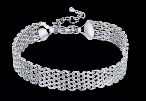 Beautiful Sterling Silver Twist Chain Bracelet Marked 925 BRAND NEW