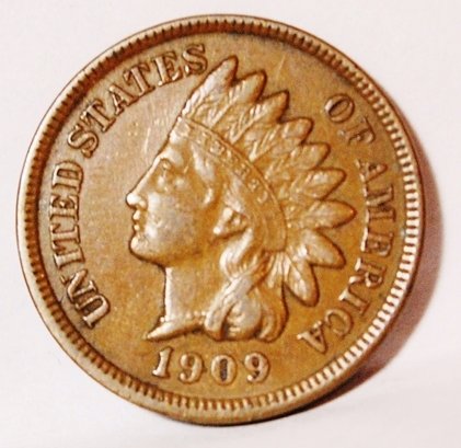 1909  Indian Cent GREAT DATE!  XF Full Liberty & 4 Sharp Diamonds!  (kja63)