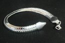 Wide Sterling Silver 925 Flat Snake Bracelet SUPER NICE!  NEW