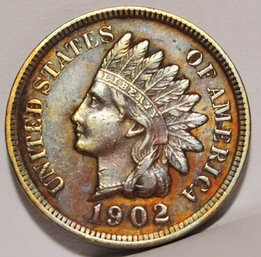 1902   Indian Head Cent - XF   Full Liberty & 3 Diamonds  (3mbc45)