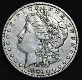 1886-O  Morgan Silver Dollar KEY DATE!  VF  (agt35)