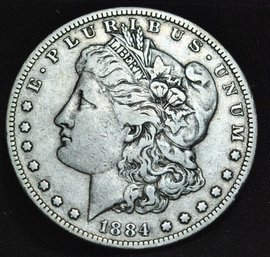 1884-S  Morgan Silver Dollar NICE! KEY DATE (prs29)