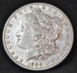 1899-O  Morgan Silver Dollar  VF PLUS / XF  Good Date! NICE! (vpt86)