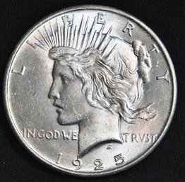 1925 Peace Silver Dollar UNCIRCULATED  Beautiful Coin!   (kja63)