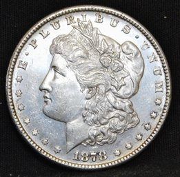 1878-S   Morgan Silver Dollar UNCIRC BU  Key Date! FULL CHEST FEATHERING  Super Coin!  (9abo6)